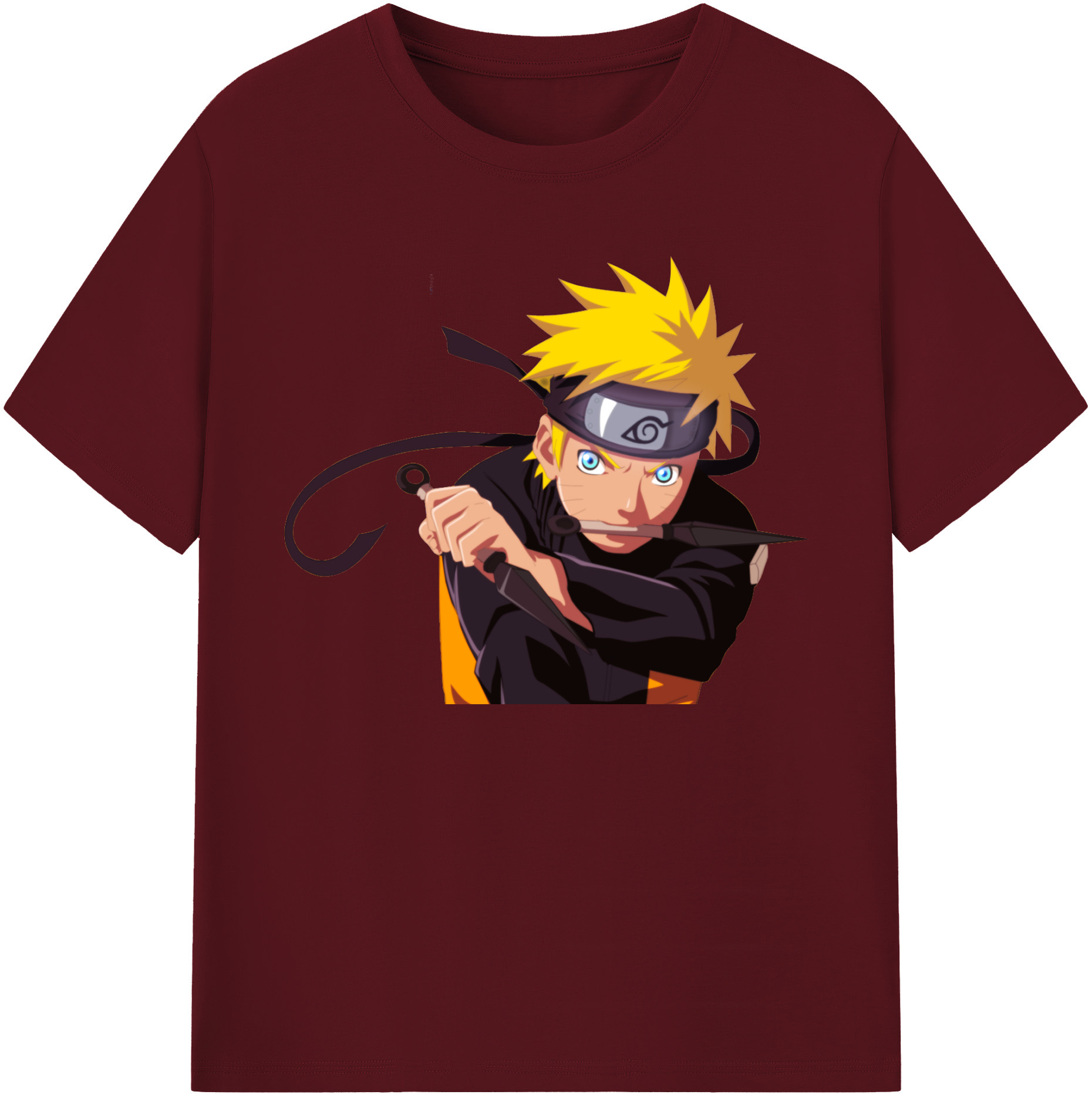 （画像用） NARUTO -ナルト- うずまき ナルト Uzumaki Naruto 綿100％半袖Tシャツ（フロントプリント）